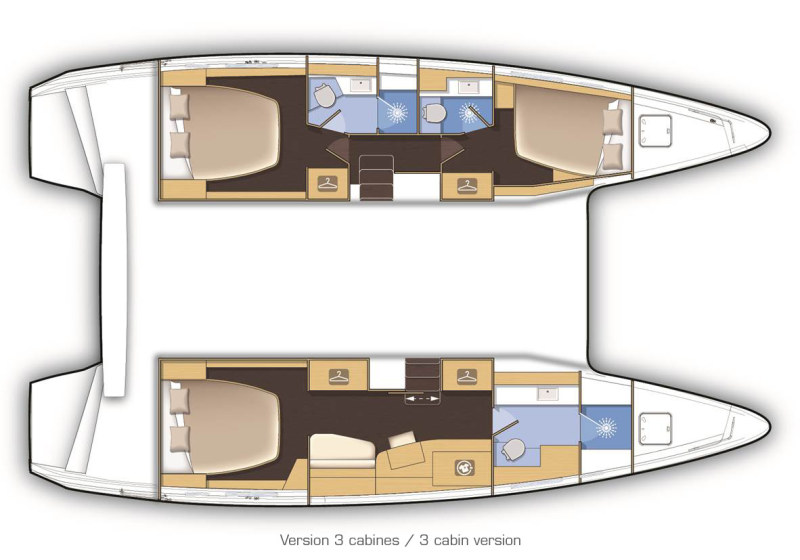 New Sail Catamaran for Sale 2017 Lagoon 42 Layout & Accommodations